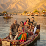 Affordable Kashmir trip from Kolkata for family 2026 - Bengali family enjoying shikara ride on Dal Lake