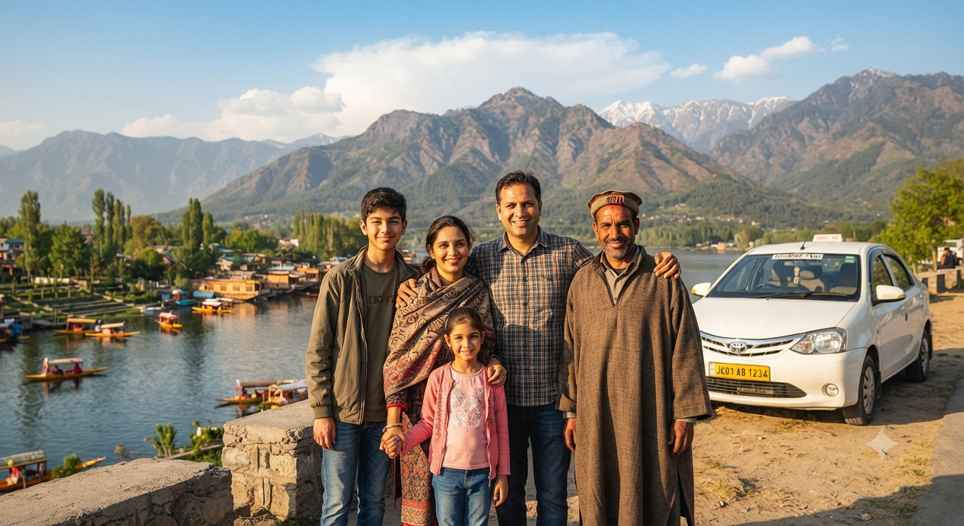 Sedan Cab Service Kashmir 2026 | Best Rates & Packages 10 Best sedan cab service Kashmir for families - Nature Connect Travels happy travelers