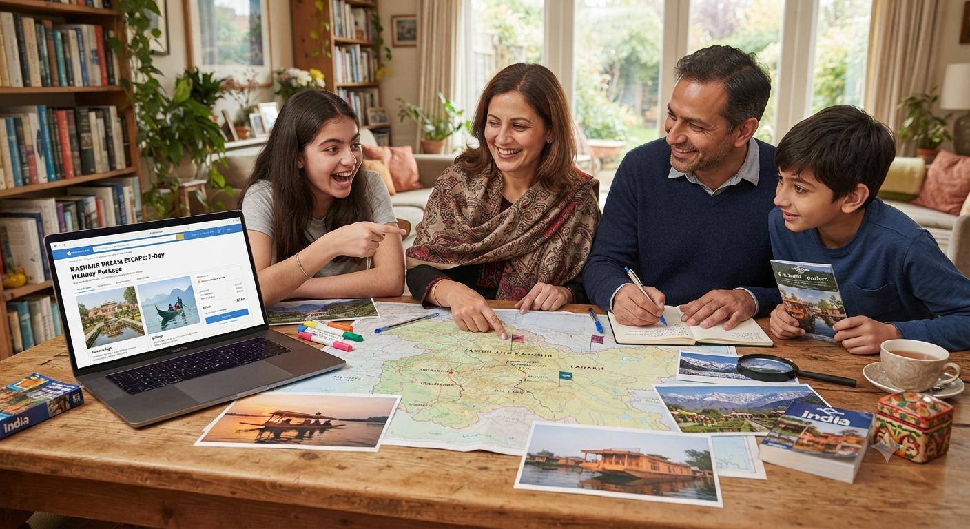 How to Plan a Kashmir Holiday Package 2026 | Complete Guide 7 How to plan a Kashmir holiday package - family planning their dream Kashmir vacation