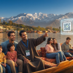 Is Kashmir safe for tourists now - happy travelers enjoying safe shikara ride on Dal Lake with Nature Connect Travels Kashmir tour packages