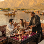 Kashmir 5 star tour package price 2026 - private Wazwan dinner on luxury houseboat at Dal Lake