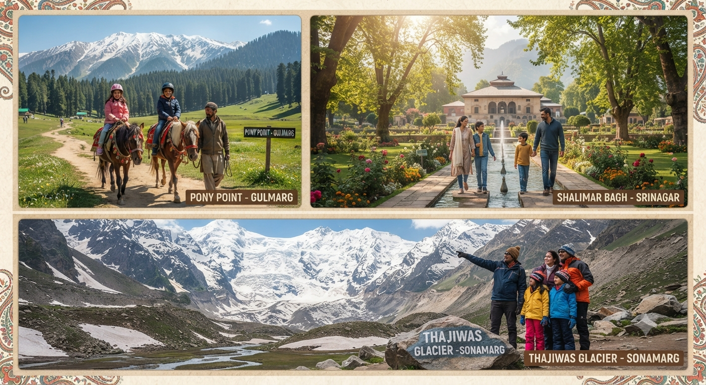 Kashmir 6 Days 5 Nights Family Package 2026 | ₹14,500 | Book Now 13 Kashmir 6 days 5 nights family package 2026 - family activities collage