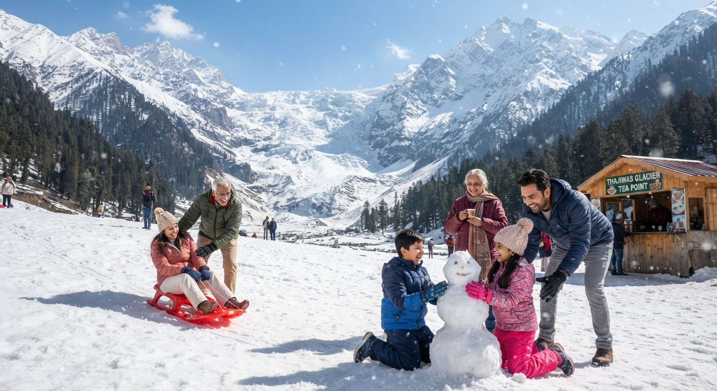 Kashmir 7 nights 8 days package from Delhi 2026 - Sonamarg Thajiwas Glacier