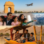 Kashmir family holiday package from Delhi 2026 - family journey from Delhi to Kashmir on shikara at Dal Lake