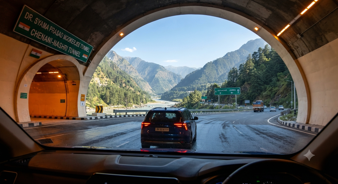 Kashmir Family Package 5 Nights 6 Days from Jammu 2026 | ₹11,000 | Book 14 Kashmir family package 5 nights 6 days from Jammu 2026 - Chenani-Nashri Tunnel drive