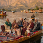 Kashmir group tour from Kolkata for senior citizens 2026 - seniors enjoying shikara ride on Dal Lake