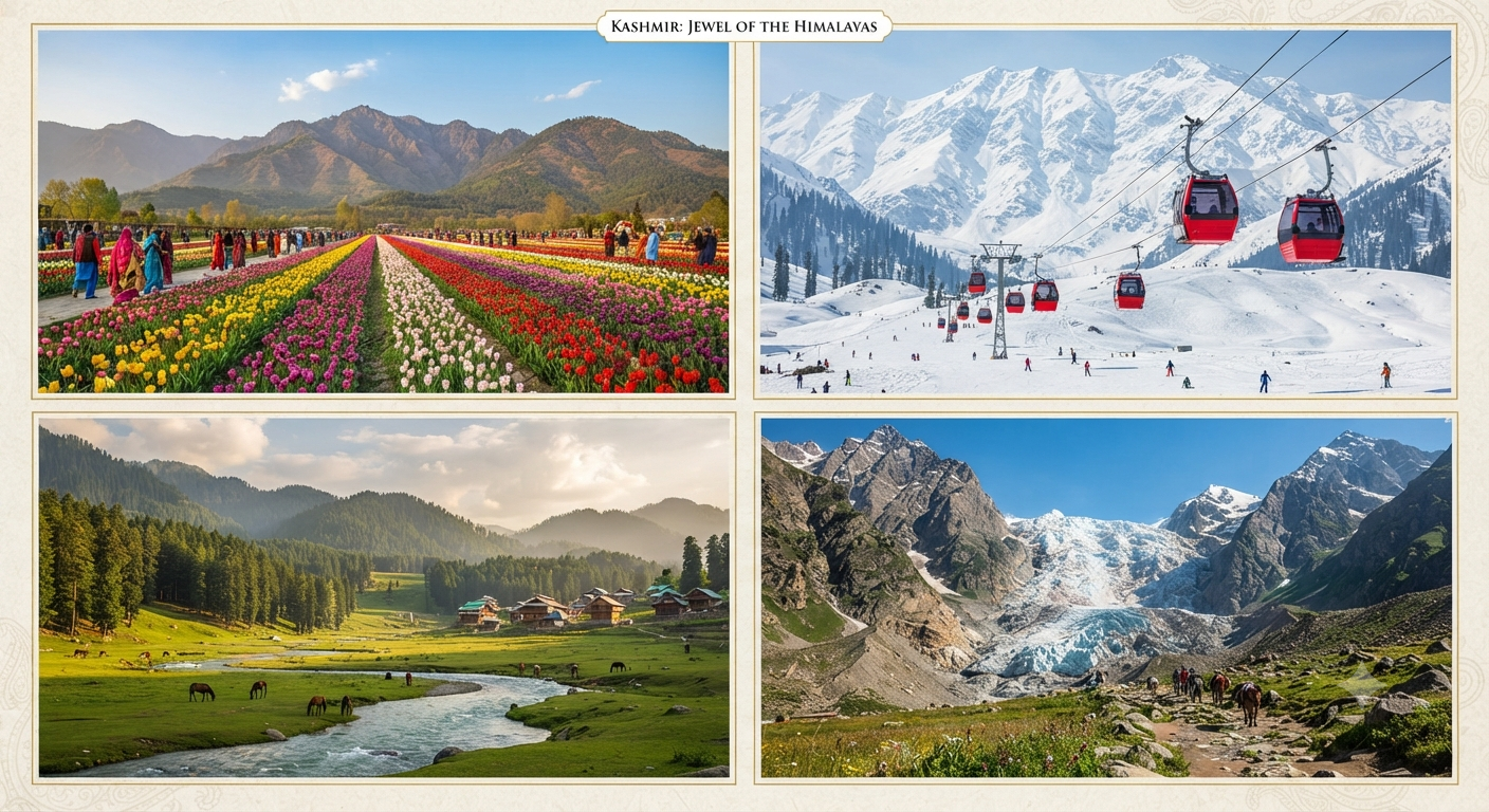 Kashmir holiday package 2026 - Kashmir highlights collage
