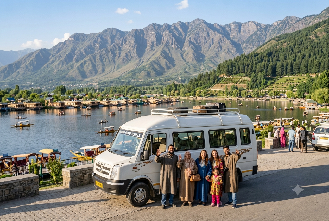 Kashmir holiday package for 6 members 2026 - group of 6 with Tempo Traveller in Kashmir