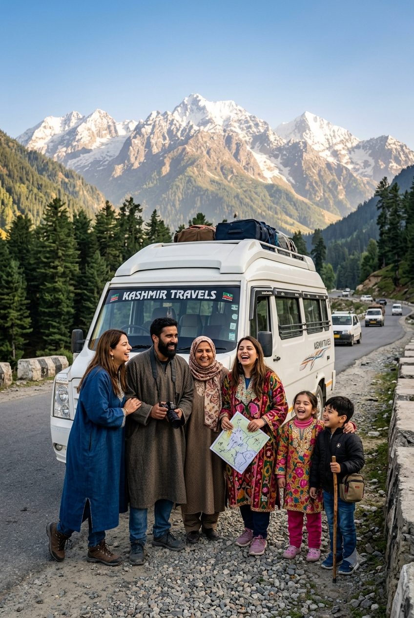 Kashmir holiday package for 6 members 2026 - group of 6 with tempo traveller in Kashmir