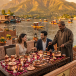Kashmir luxury package booking price 2026 - private Wazwan dinner on luxury houseboat at Dal Lake