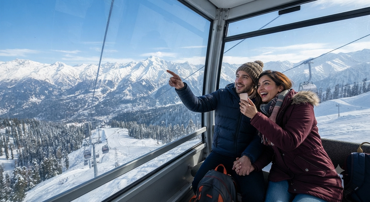 Kashmir trip for couples 2026 - Gulmarg Gondola ride