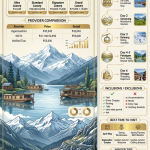 Luxury 5 nights 6 days Kashmir itinerary 2026 infographic - pricing, itinerary, inclusions