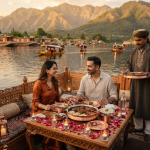 Luxury Kashmir package from Bangalore 2026 - private Wazwan dinner on luxury houseboat at Dal Lake