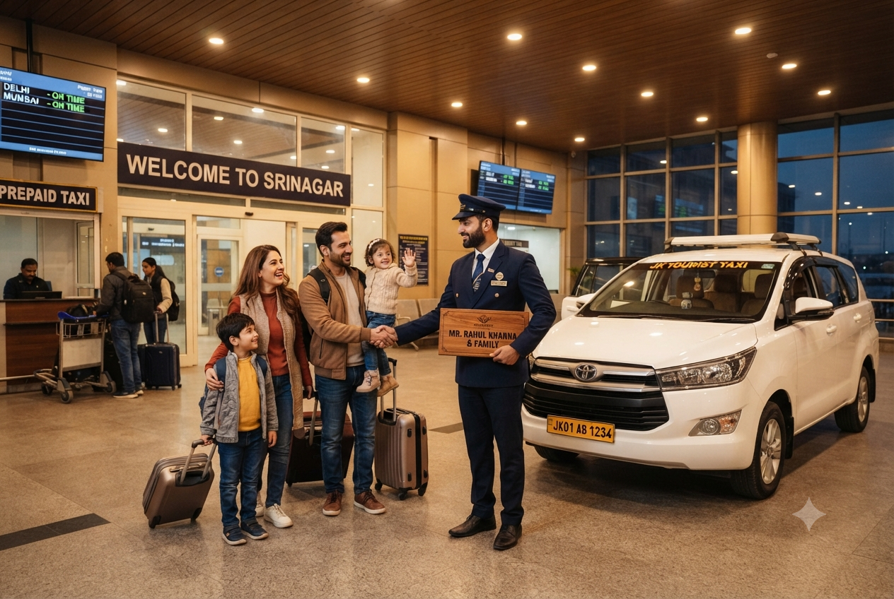 Luxury SUV rental Srinagar with driver 2026 - Innova Crysta VIP airport transfer