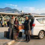 Srinagar airport Innova Crysta booking 2026 - Driver assisting with luggage