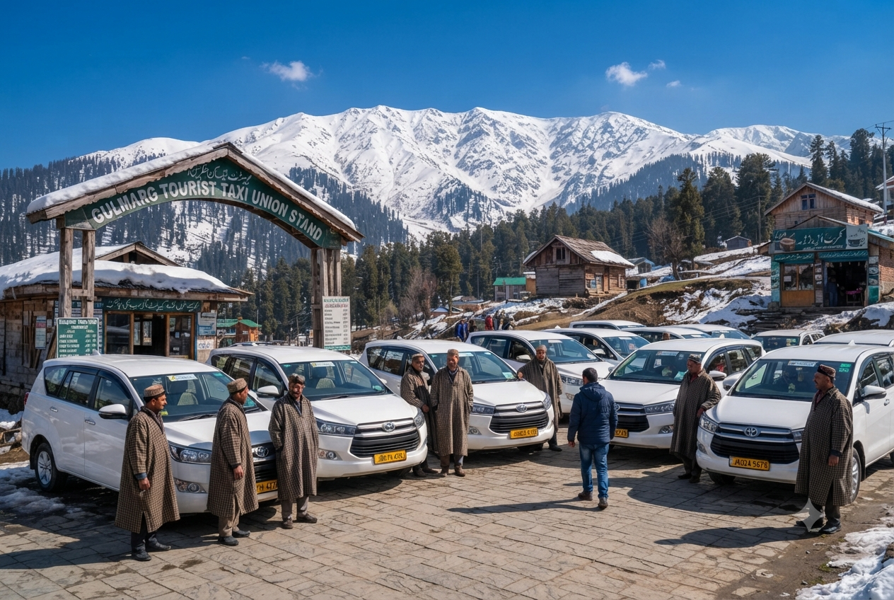  Taxi in Kashmir 2026 - Union taxi stand at Gulmarg