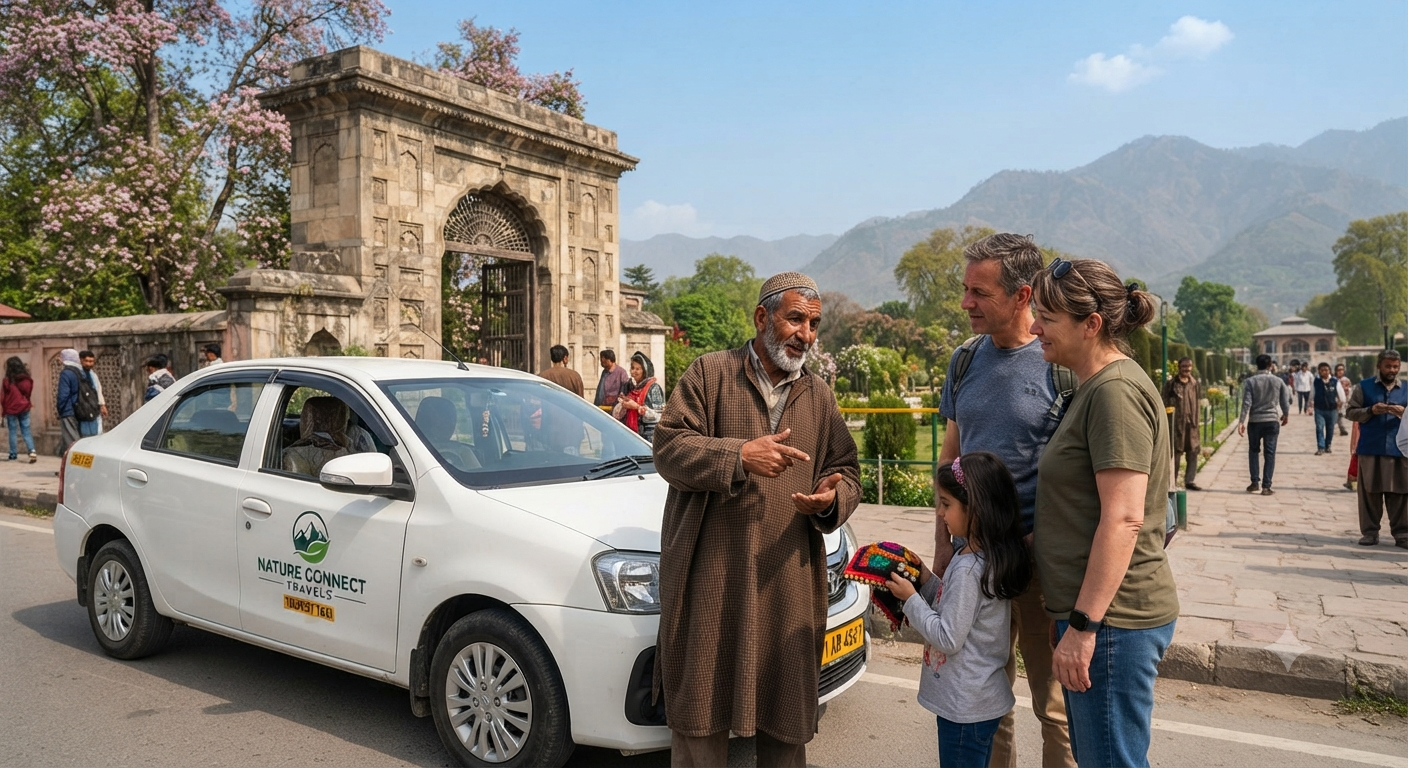 Trusted Etios taxi service in Srinagar with local driver guide for Kashmir sightseeing
