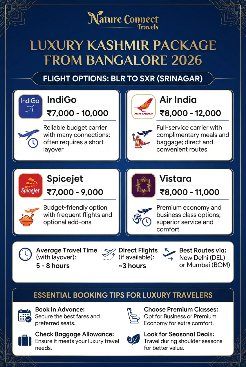 luxury kashmir package from bangalore