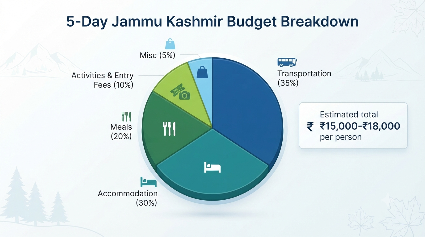 Affordable Jammu Kashmir itinerary - budget breakdown