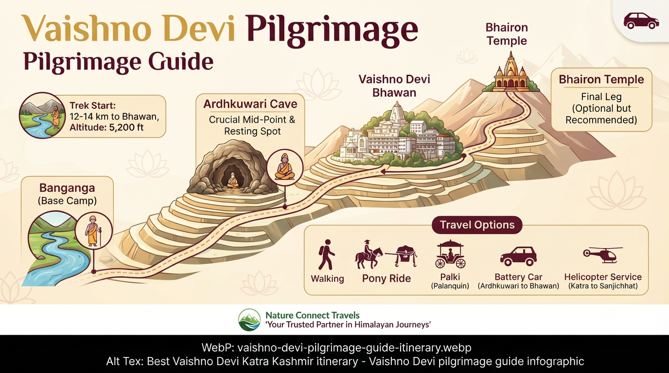 Best Vaishno Devi Katra Kashmir itinerary - Vaishno Devi pilgrimage guide 