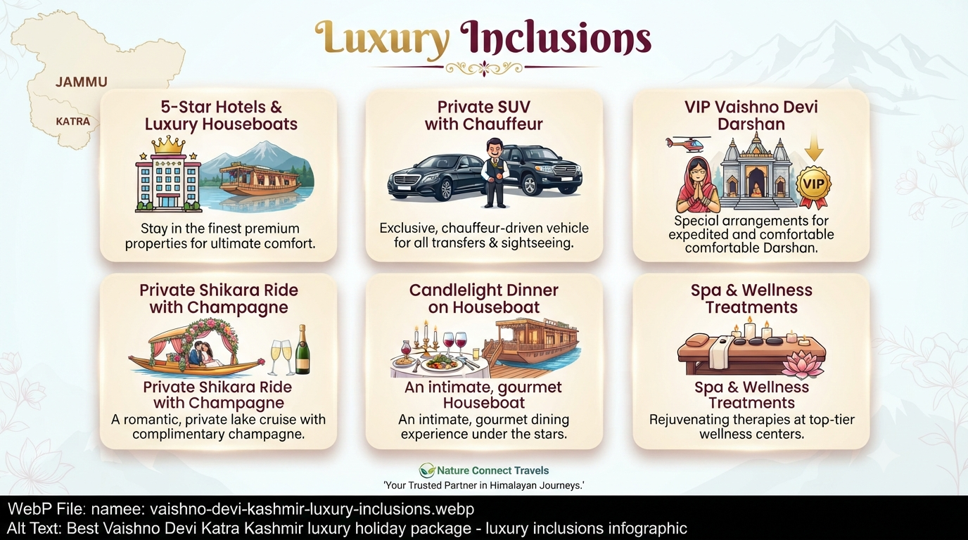 Best Vaishno Devi Katra Kashmir luxury holiday package - luxury inclusions 