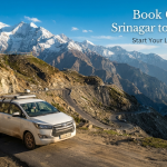 Book cab from Srinagar to Leh - SUV driving through the Himalayan landscape with Nature Connect Travels