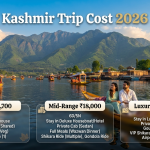 How much does a Kashmir trip cost - budget breakdown infographic with Nature Connect Travels