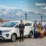 Innova Crysta cab service in Srinagar - premium Innova Crysta with driver at scenic Dal Lake location Nature Connect Travels