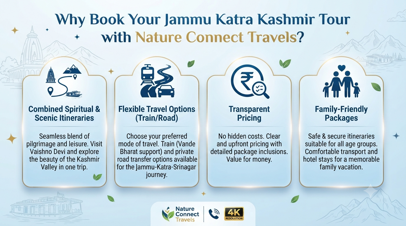 Jammu Katra Kashmir tour itinerary - why choose Nature Connect Travels