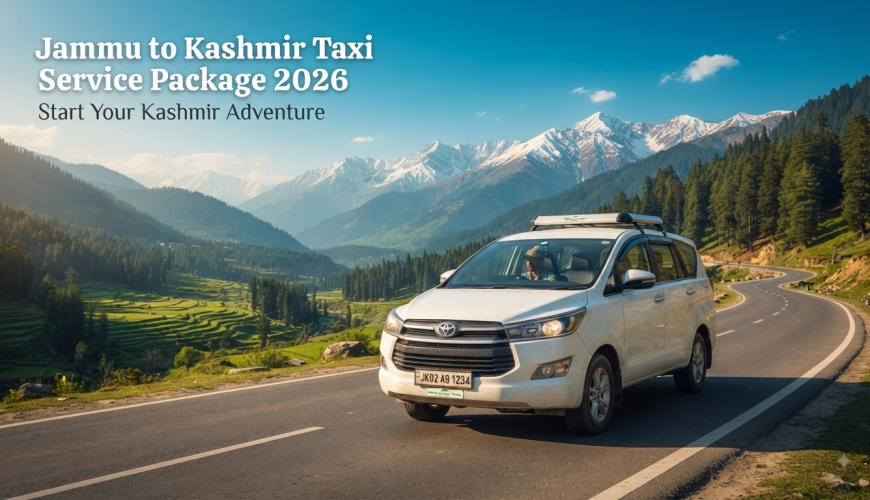 Jammu to Kashmir taxi service package - SUV driving through the scenic Himalayan route with Nature Connect Travels