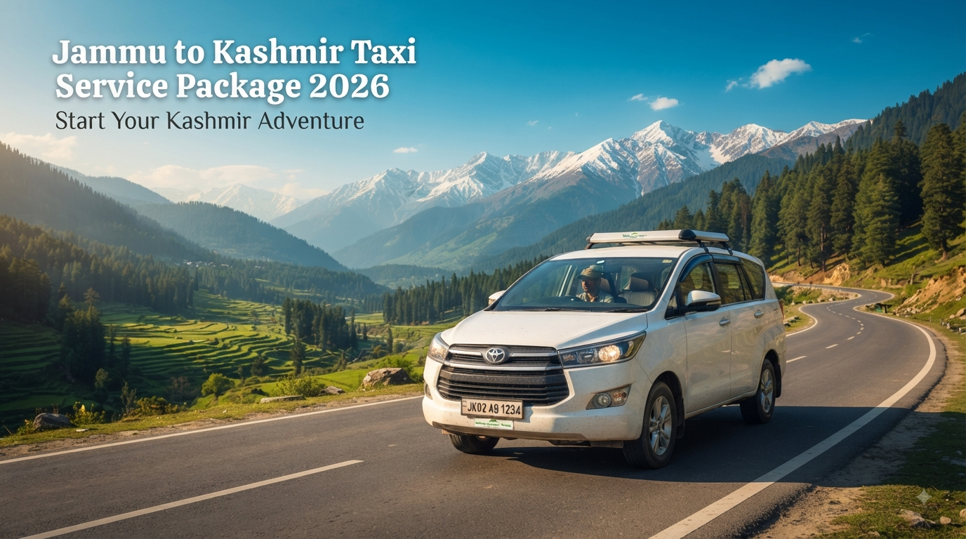 Jammu to Kashmir taxi service package - SUV driving through the scenic Himalayan route with Nature Connect Travels
