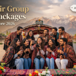 Kashmir group tour packages from Bangalore - group of friends enjoying shikara ride on Dal Lake with Nature Connect Travels