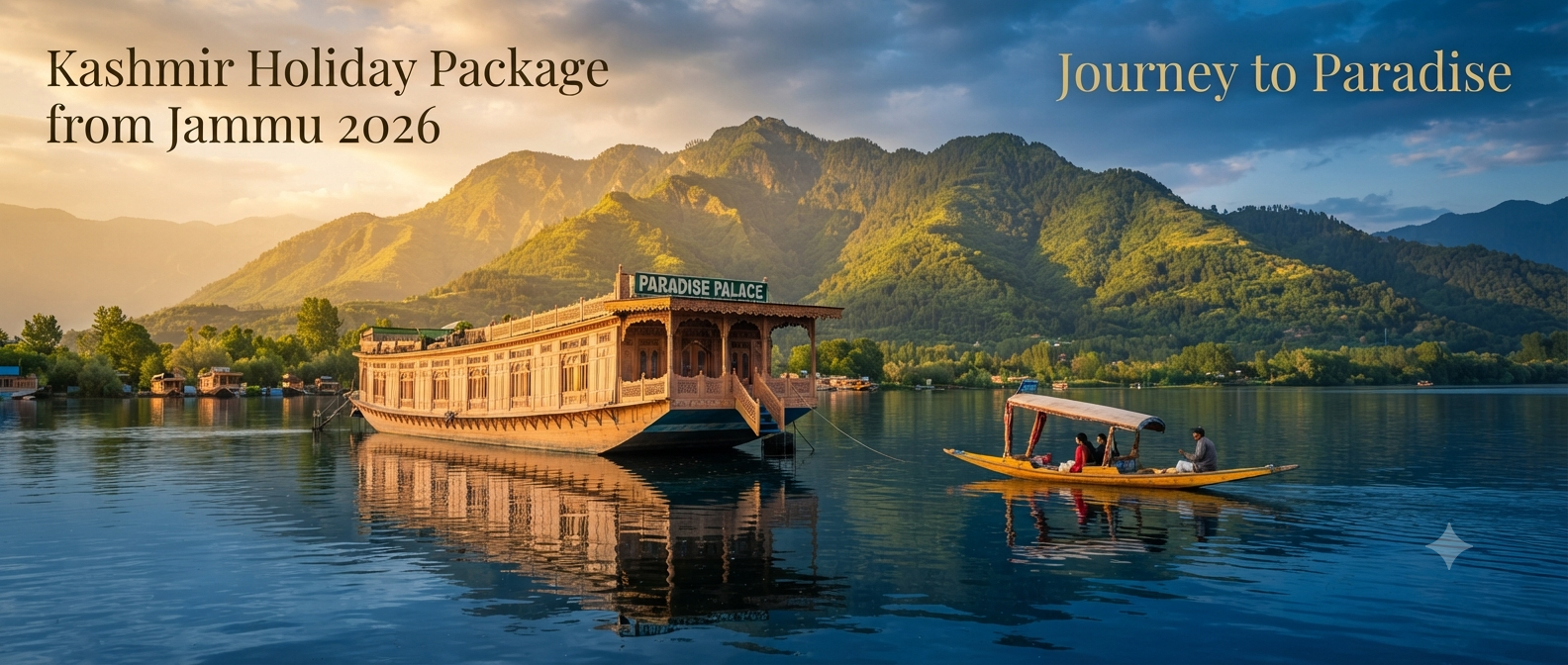 Kashmir holiday package from Jammu - Dal Lake houseboat and shikara with Nature Connect Travels