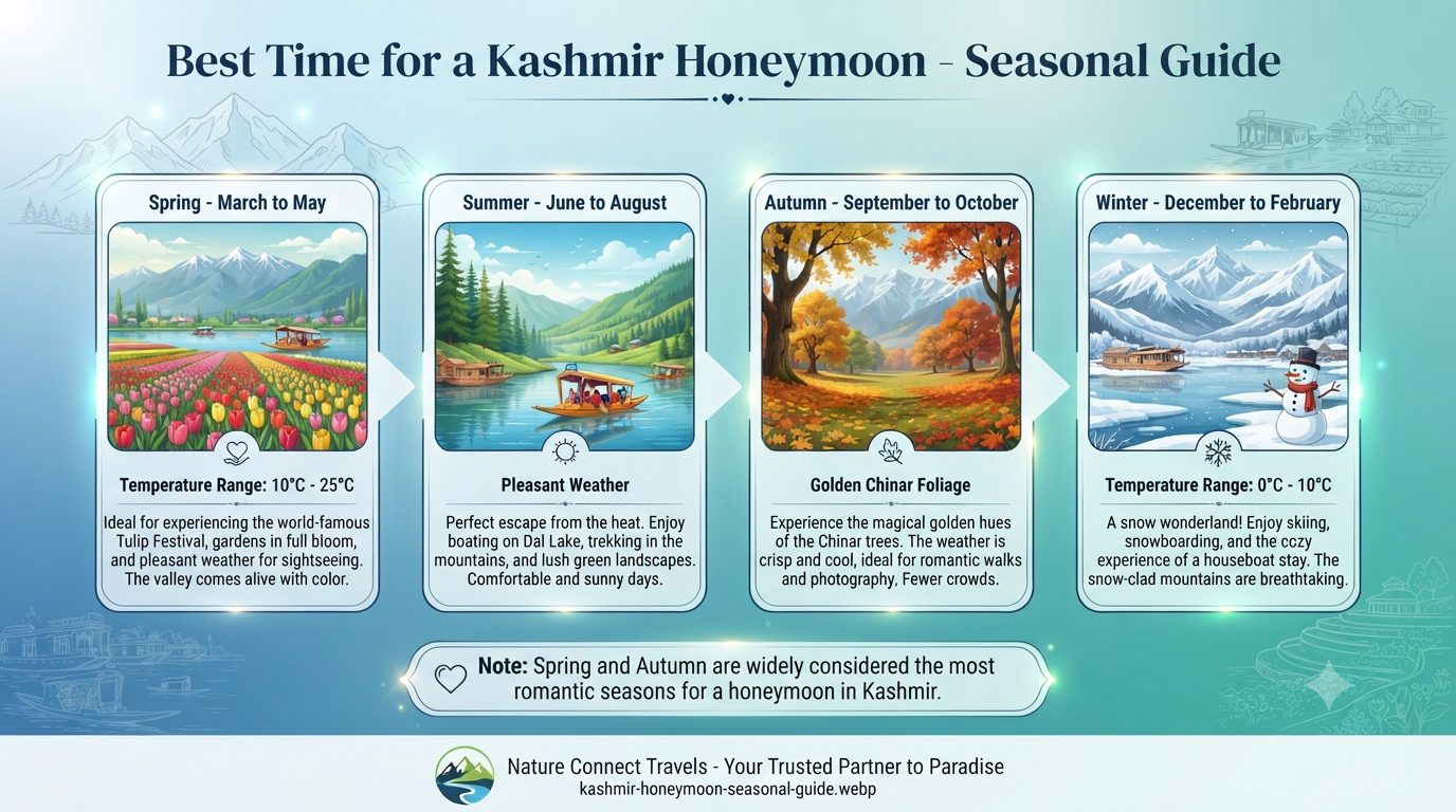 Kashmir honeymoon package for 7 days - seasonal guide 