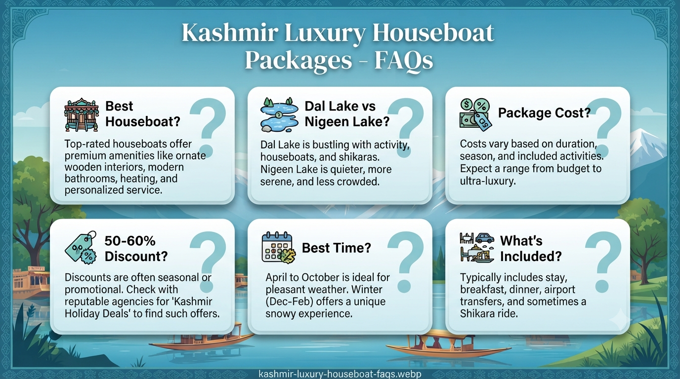 Kashmir luxury houseboat stay packages - frequently asked questions 