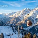 Kashmir package with Gondola tickets - Gulmarg Gondola cable car ascending through Himalayan peaks