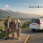 Kashmir taxi service reviews - happy travelers with Nature Connect Travels cab in Kashmir valley