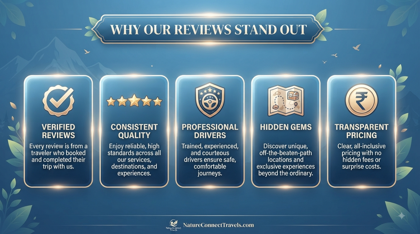 Why Nature Connect Travels reviews stand out among Kashmir taxi services