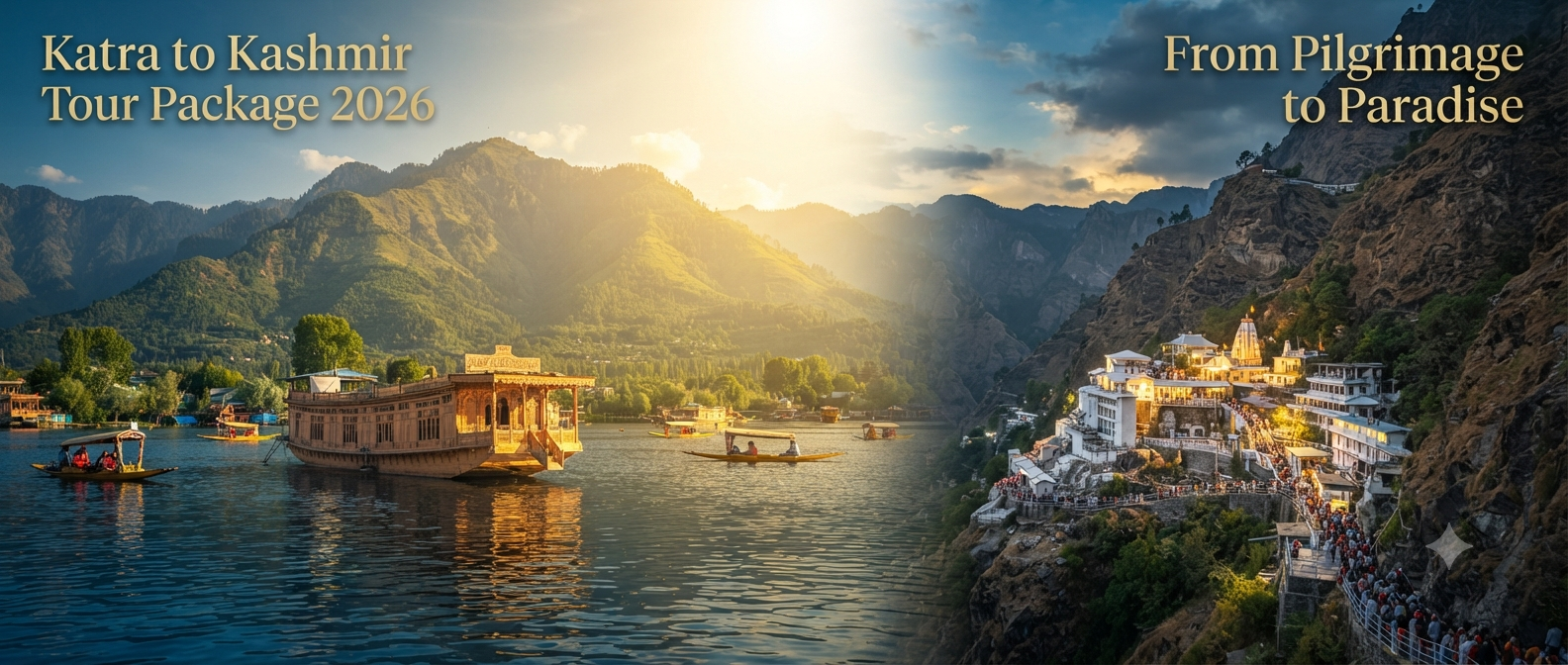Katra to Kashmir tour package - Vaishno Devi pilgrimage and Dal Lake beauty combined with Nature Connect Travels