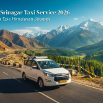 Ladakh to Srinagar taxi service - SUV driving through the dramatic Himalayan landscape with Nature Connect Travels