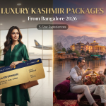 Luxury Kashmir tour packages from Bangalore - premium journey from Kempegowda Airport to private shikara on Dal Lake Nature Connect Travels
