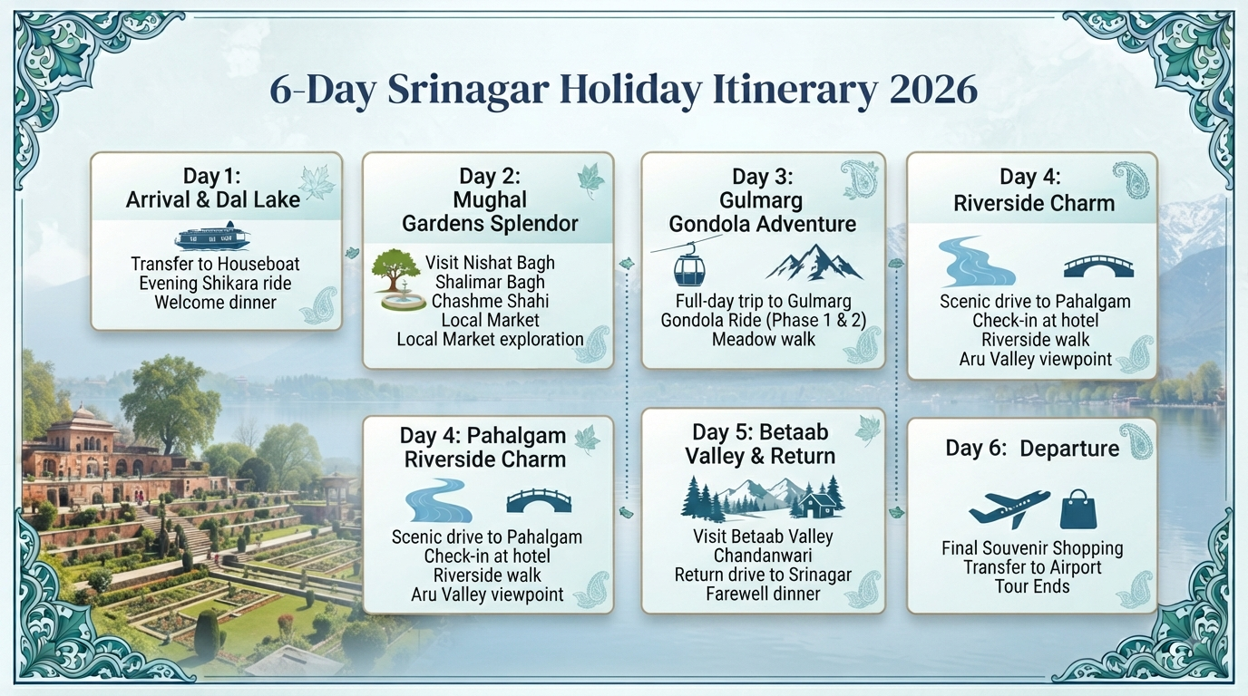Srinagar Holiday Packages 2026 | Starting ₹8,700 8 Srinagar holiday packages