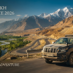 Srinagar to Ladakh tour package price - SUV driving through the Himalayan landscape from Kashmir to Ladakh with Nature Connect Travels