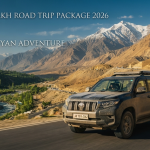 Srinagar to Leh Ladakh road trip package - SUV driving through the Himalayan landscape from Kashmir to Ladakh with Nature Connect Travels