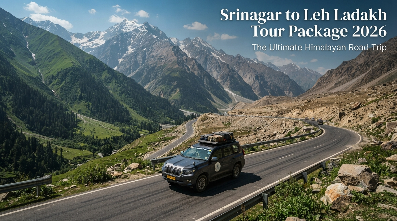 Srinagar to Leh Ladakh tour package - SUV driving through the Himalayan landscape from Kashmir to Ladakh with Nature Connect Travels