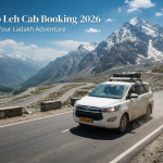Srinagar to Leh cab booking - SUV driving on the scenic Himalayan route with Nature Connect Travels.