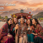 Women special Kashmir tour - group of women enjoying shikara ride on Dal Lake with Nature Connect Travels