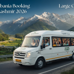 17 seater Urbania booking Jammu to Kashmir - large group luxury tempo traveller on the scenic Jammu-Kashmir highway with Nature Connect Travels.