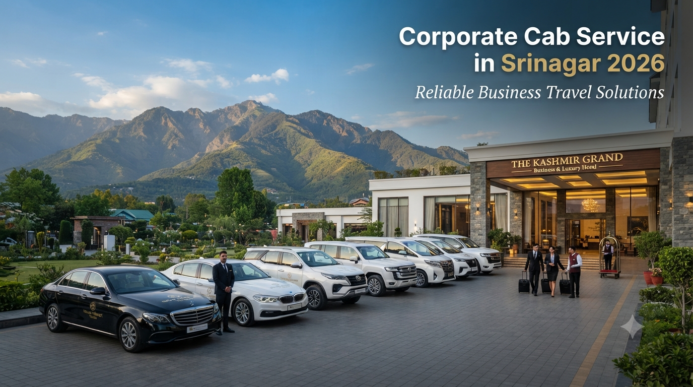 Corporate cab service in Srinagar - professional fleet for business travel with Nature Connect Travels