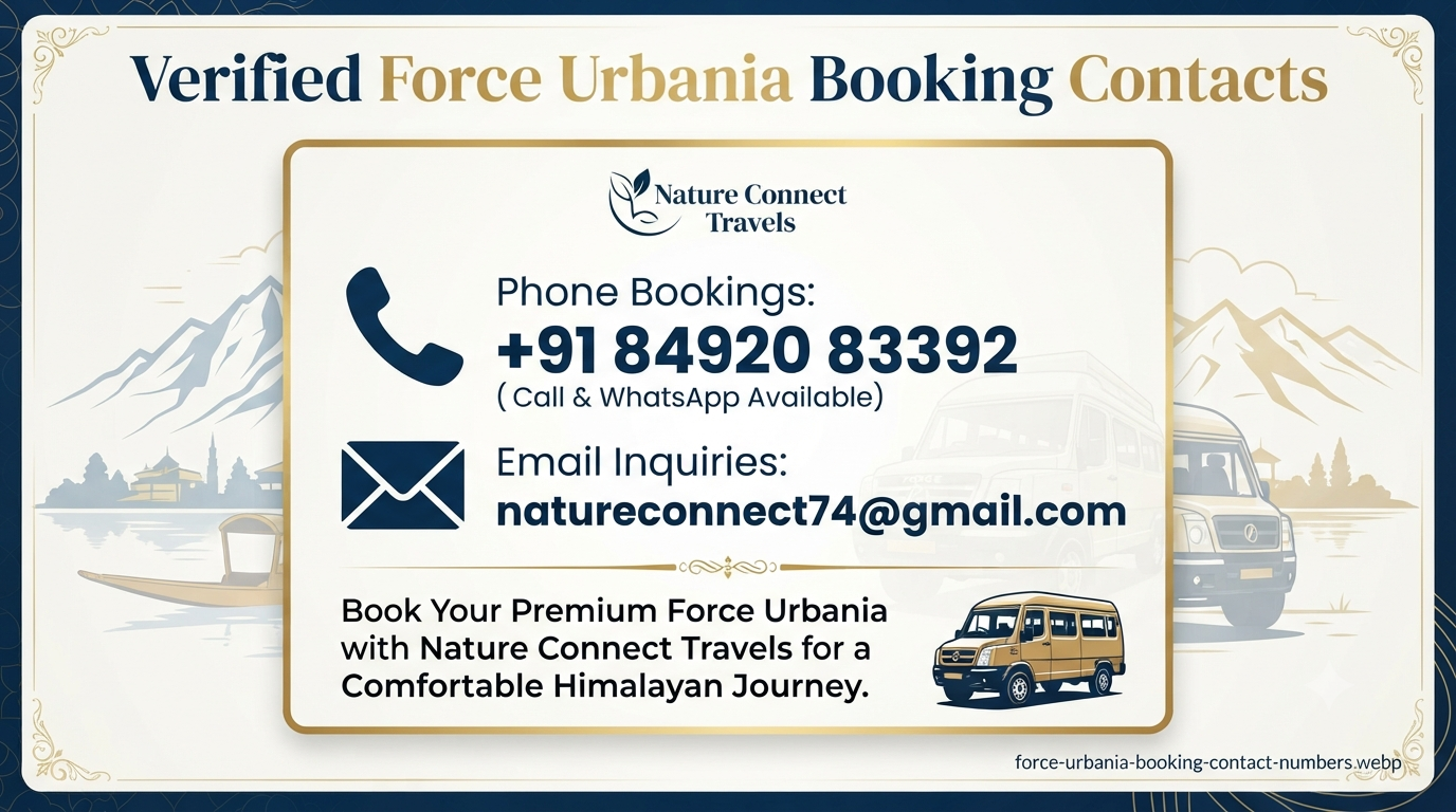 Force Urbania booking contact number Srinagar - contact information